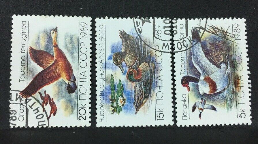 1989 RUSSIA URSS UCCELLI Usato RF05