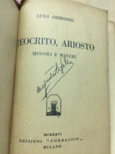 Carica l&#39;immagine nel visualizzatore di Gallery, TEOCRITO ARIOSTO MINORI E MINIMI L. AMBROSINI 1926  C13
