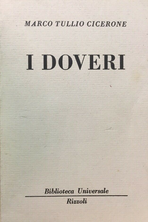 I DOVERI M. T. CICERONE BUR C116