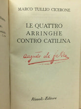 Carica l&#39;immagine nel visualizzatore di Gallery, LE QUATTRO ARRINGHE CONTRO CATILINA M. T. CICERONE BUR C144
