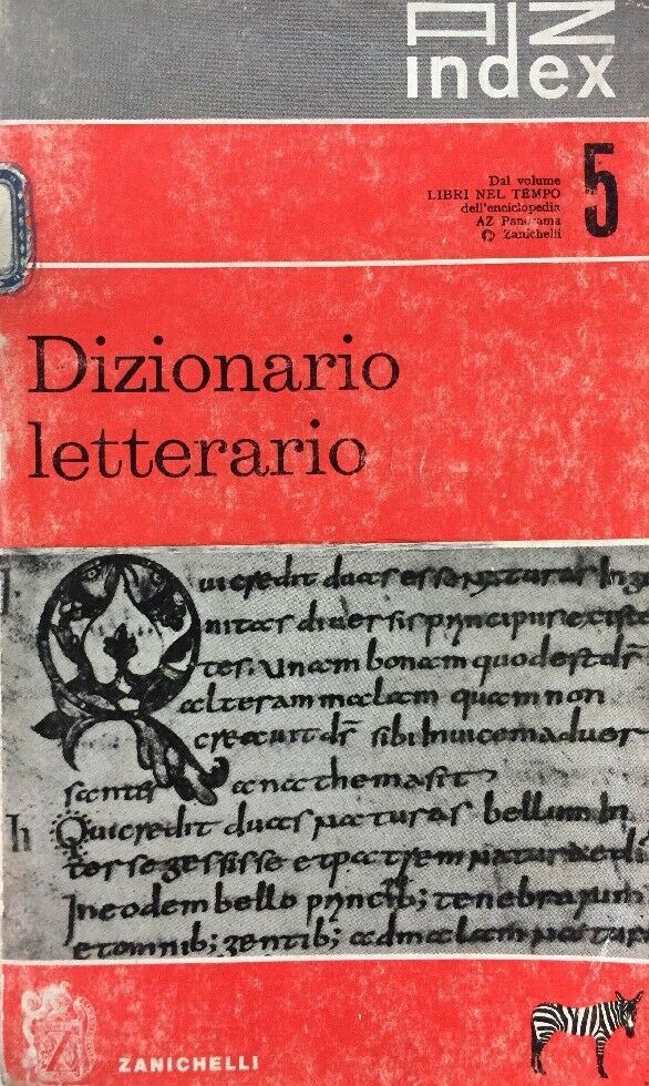 DIZIONARIO LETTERARIO AZ INDEX 5 ZANICHELLI C221