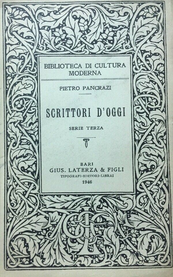 SCRITTORI D’OGGI P. PANCRAZI C280