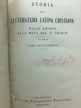 Carica l&#39;immagine nel visualizzatore di Gallery, STORIA DELLA LETTERATURA LATINA CRISTIANA DALLE ORIGINI A METÀ DEL VI SEC. C287
