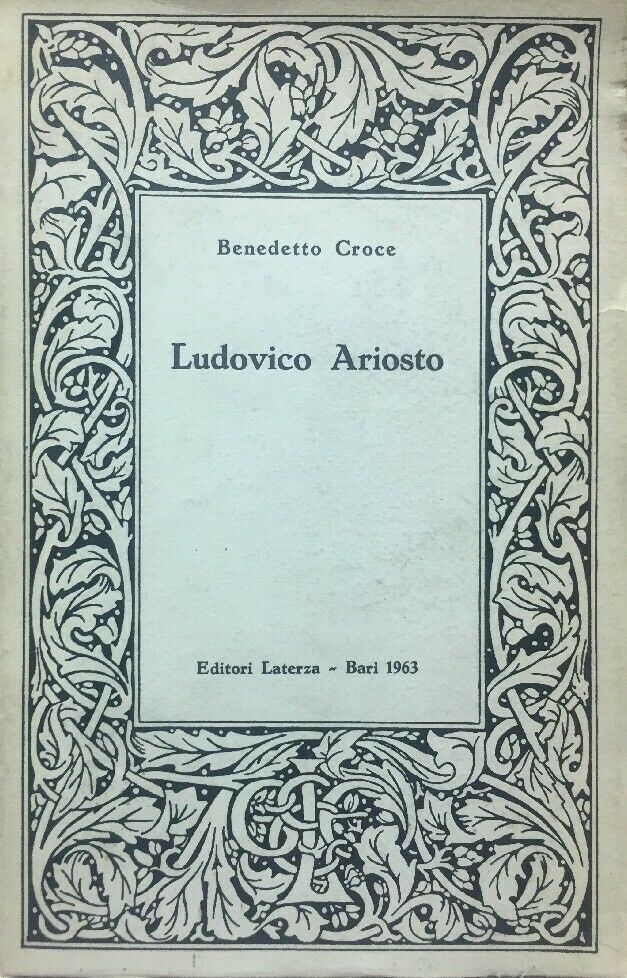 LUDOVICO ARIOSTO B. CROCE 1963 C294