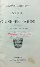 Carica l&#39;immagine nel visualizzatore di Gallery, STUDI SU GIUSEPPE PARINI G. CARDUCCI C304
