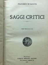 Carica l&#39;immagine nel visualizzatore di Gallery, SAGGI CRITICI F. DE SANCTIS 1925 C350
