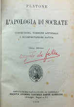 Carica l&#39;immagine nel visualizzatore di Gallery, L’APOLOGIA DI SOCRATE PLATONE C434
