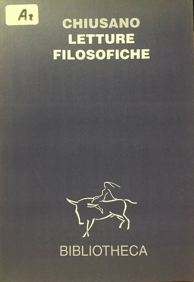 LETTURE FILOSOFICHE CHIUSANO D309