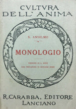 Carica l&#39;immagine nel visualizzatore di Gallery, MONOLOGIO S. ANSELMO CULTURA DELL’ANIMA 1922 E78
