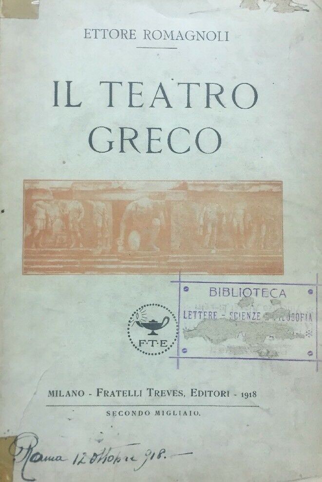 IL TEATRO GRECO E. ROMAGNOLI TREVES 1918 E111