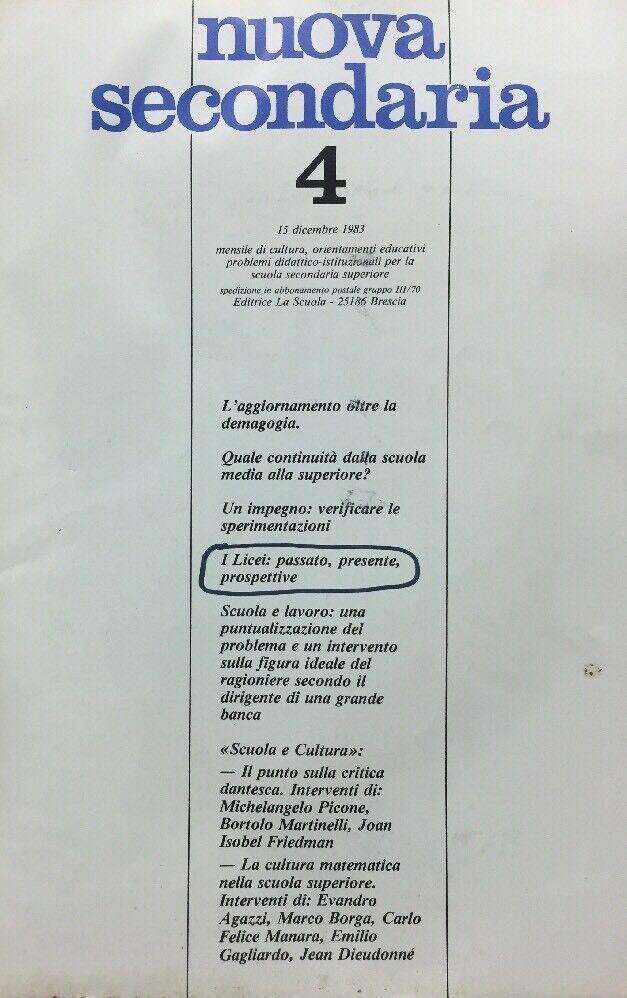 NUOVA SECONDARIA N.4 15 DICEMBRE 1983 E152