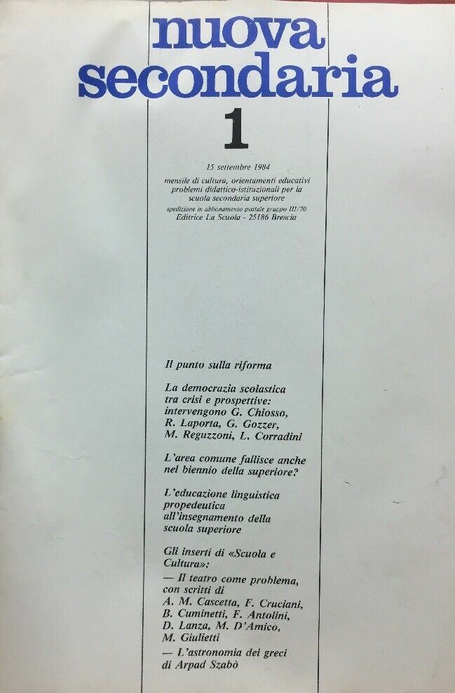 NUOVA SECONDARIA N.1 15 SETTEMBRE 1984 E153