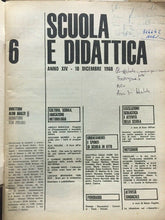 Carica l&#39;immagine nel visualizzatore di Gallery, SCUOLA E DIDATTICA N.6 10 DICEMBRE 1968 E211
