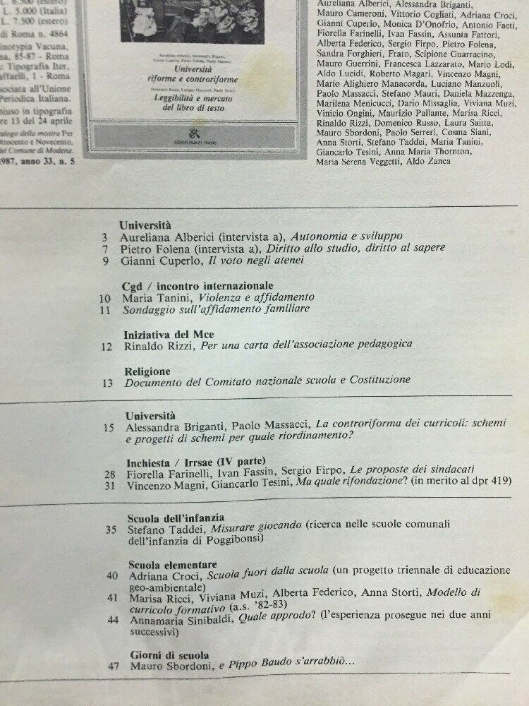 RIFORMA DELLA SCUOLA MAGGIO 1987 E229