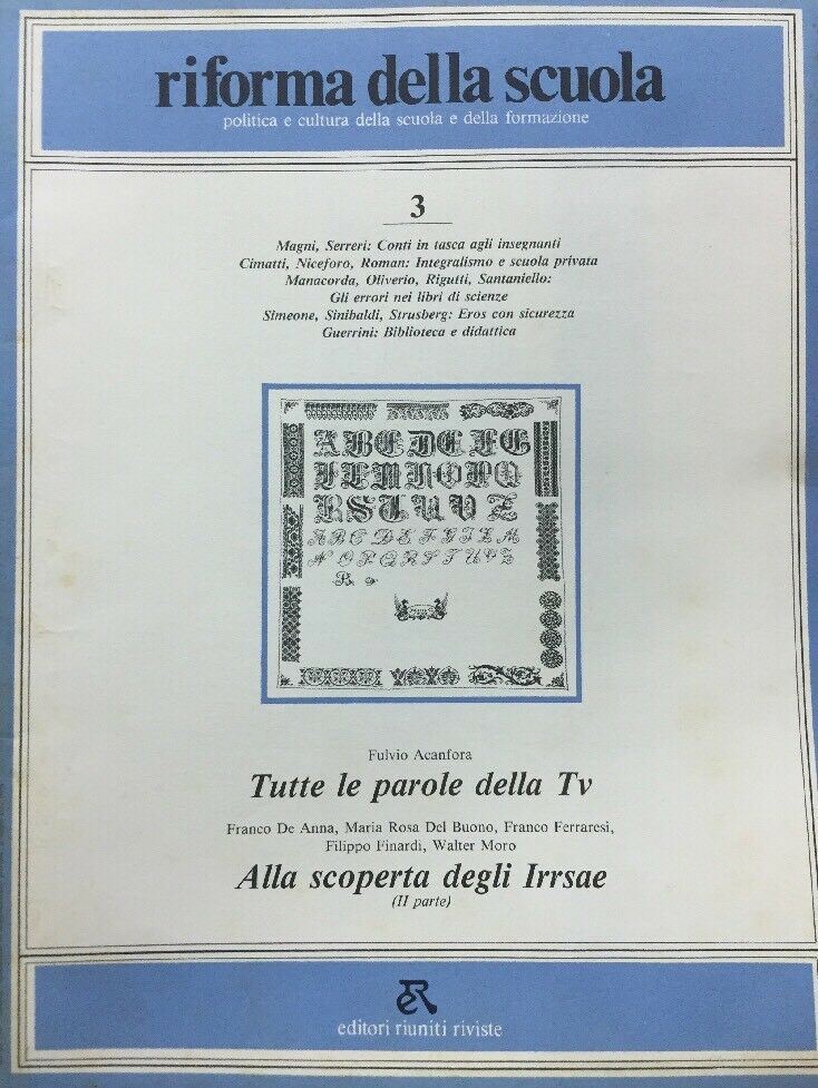 RIFORMA DELLA SCUOLA MARZO 1987 E236