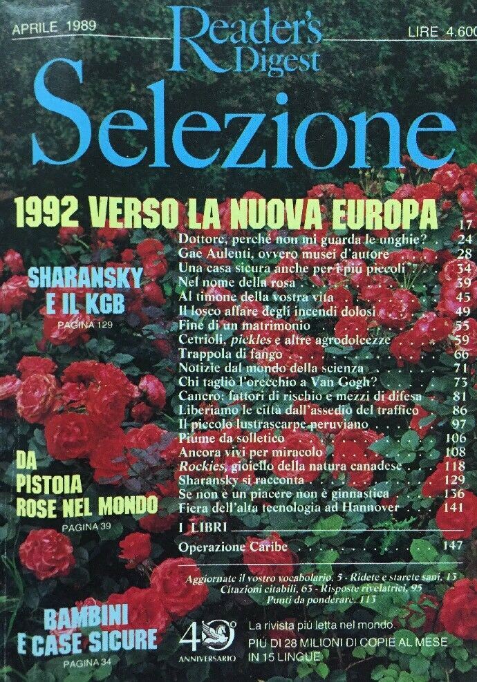 SELEZIONE READER’S DIGEST APRILE 1989 E322