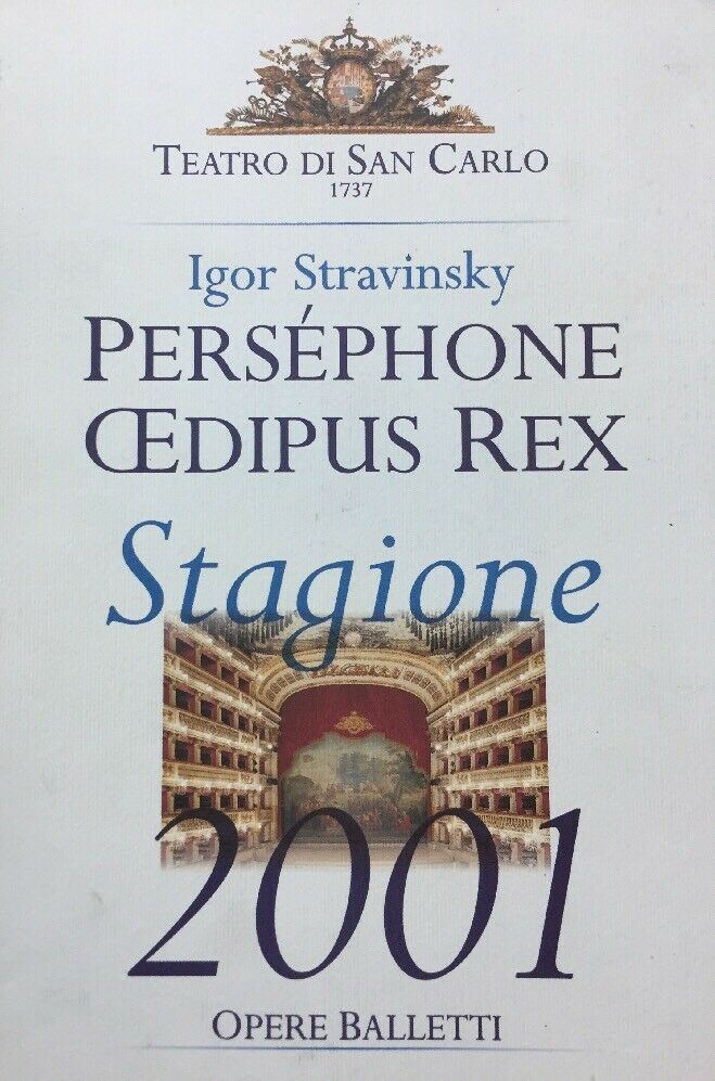 TEATRO SAN CARLO STAGIONE 2001 OPERE BALLETTI E453