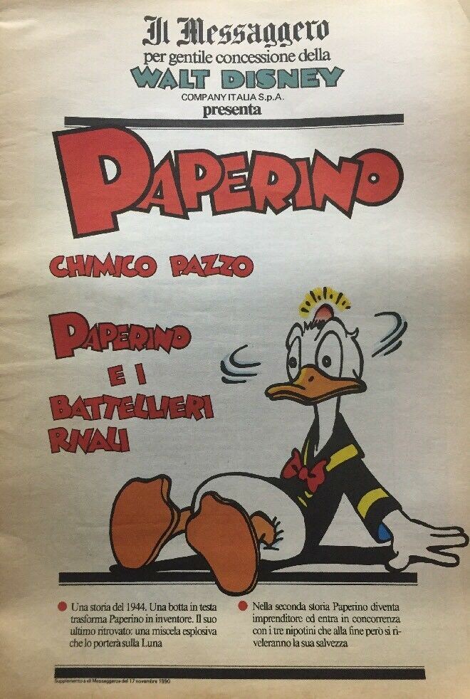 PAPERINO CHIMICO PAZZO PAPERINO E I BATTELLIERI RIVALI IL MESSAGGERO F394