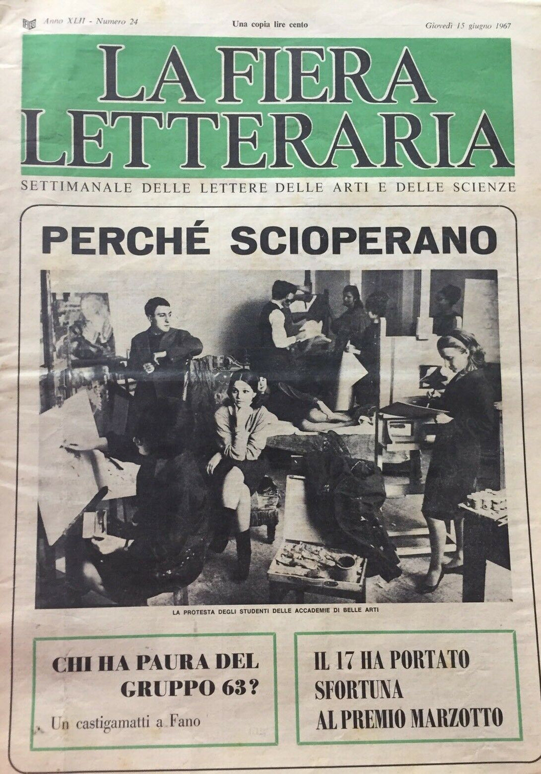 LA FIERA LETTERARIA N.24 1967 H120