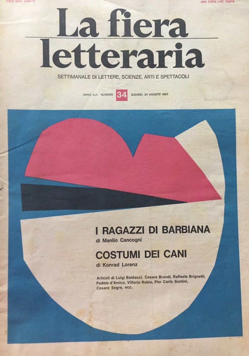 LA FIERA LETTERARIA N.34 1967 H123
