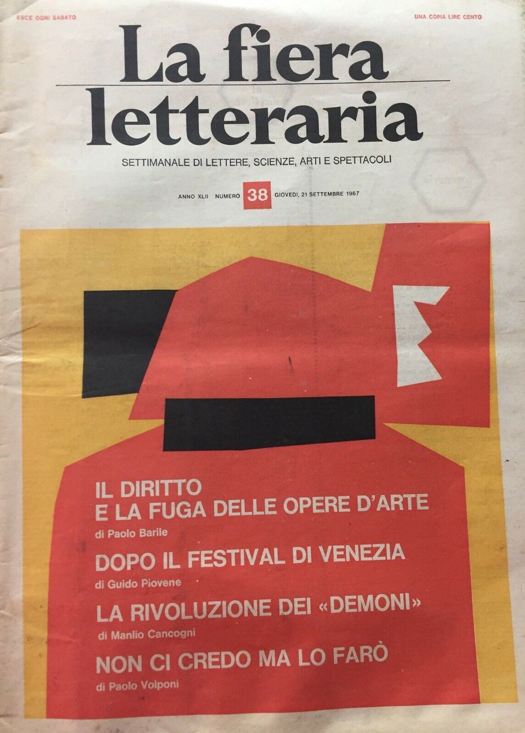 LA FIERA LETTERARIA N.38. 1967 H130