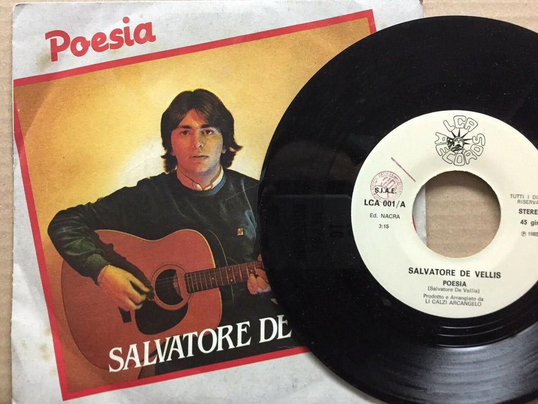 SALVATORE DE VELLIS POESIA/LA SCOGLIERA VINILE 7” 45 RPM