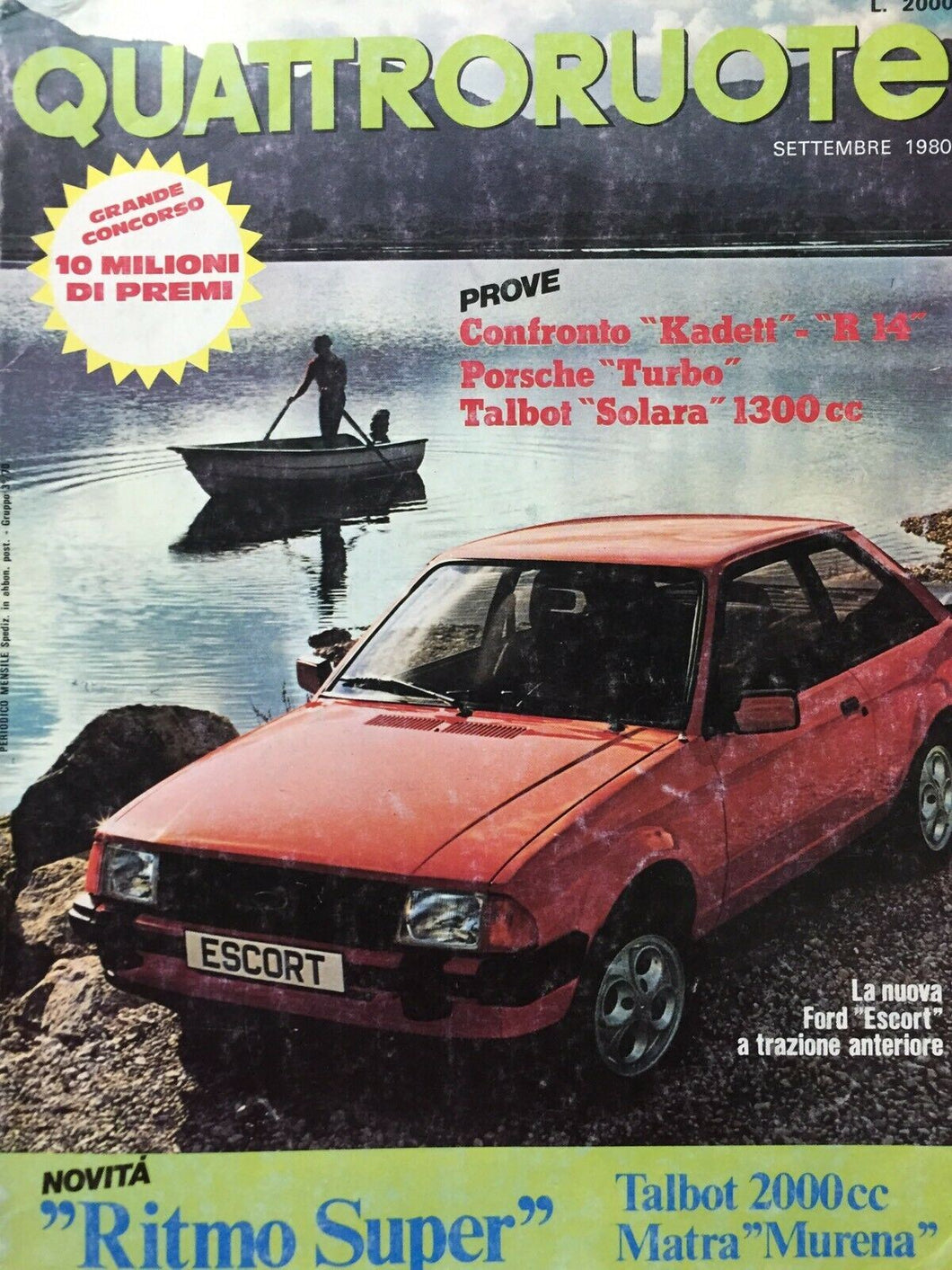 QUATTRORUOTE SETTEMBRE 1980