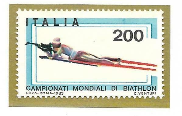 1983 ITALIA CAMPIONATI DI BIATHLON MNH** RF08