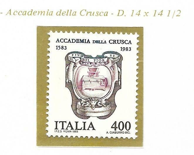 1983 ITALIA ACCADEMIA DELLA CRUSCA  MNH** RF08