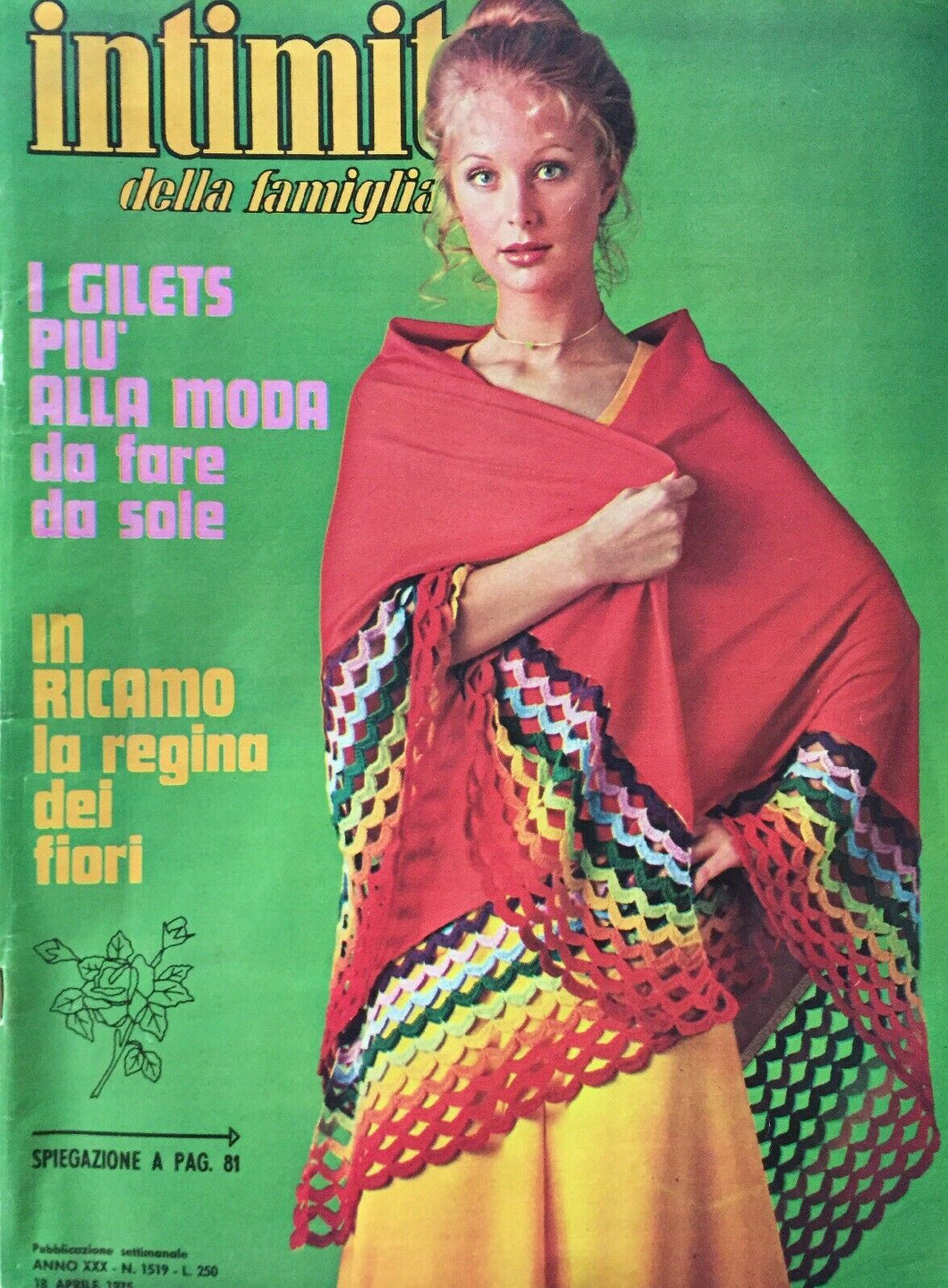 INTIMITÀ DELLA FAMIGLIA N.1519 18 APRILE 1975 CON INSERTO I114