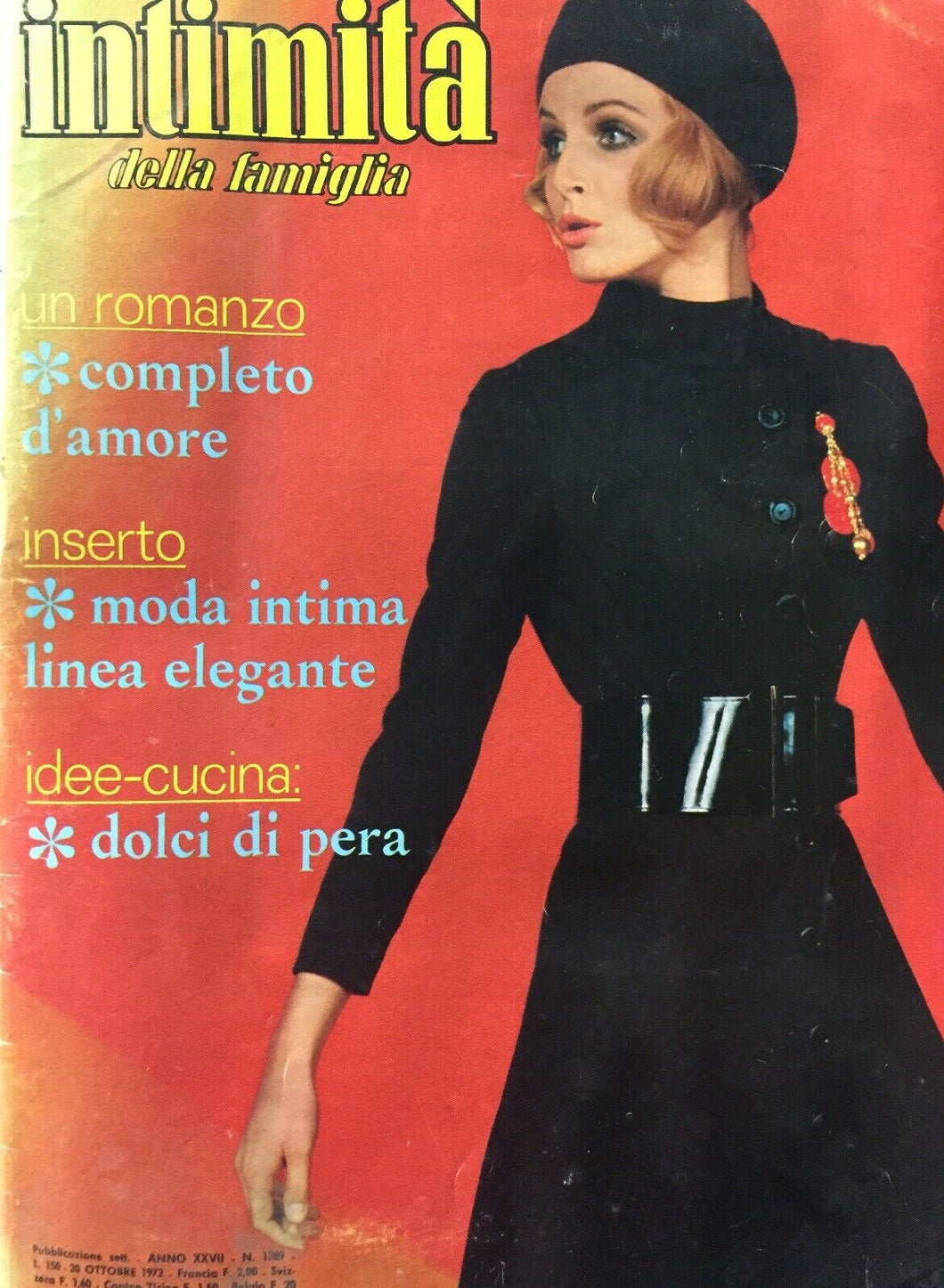 INTIMITÀ DELLA FAMIGLIA N.1389 20 OTTOBRE 1972 CON INSERTO I140