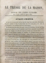 Carica l&#39;immagine nel visualizzatore di Gallery, LE TRESOR DE LA MAISON JOURNAL DES FEMMES ECONOMES RACCOLTA 1853 I312
