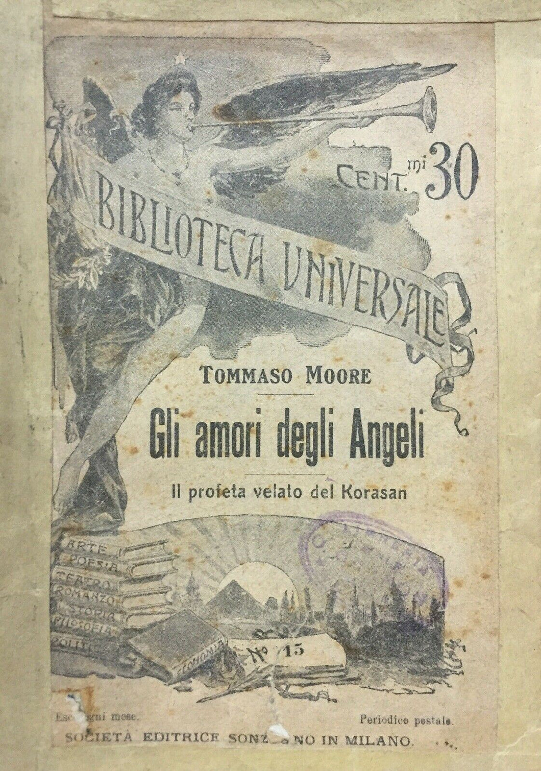 GLI AMORI DEGLI ANGELI T. MOORE BIBLIOTECA UNIVERSALE  I376