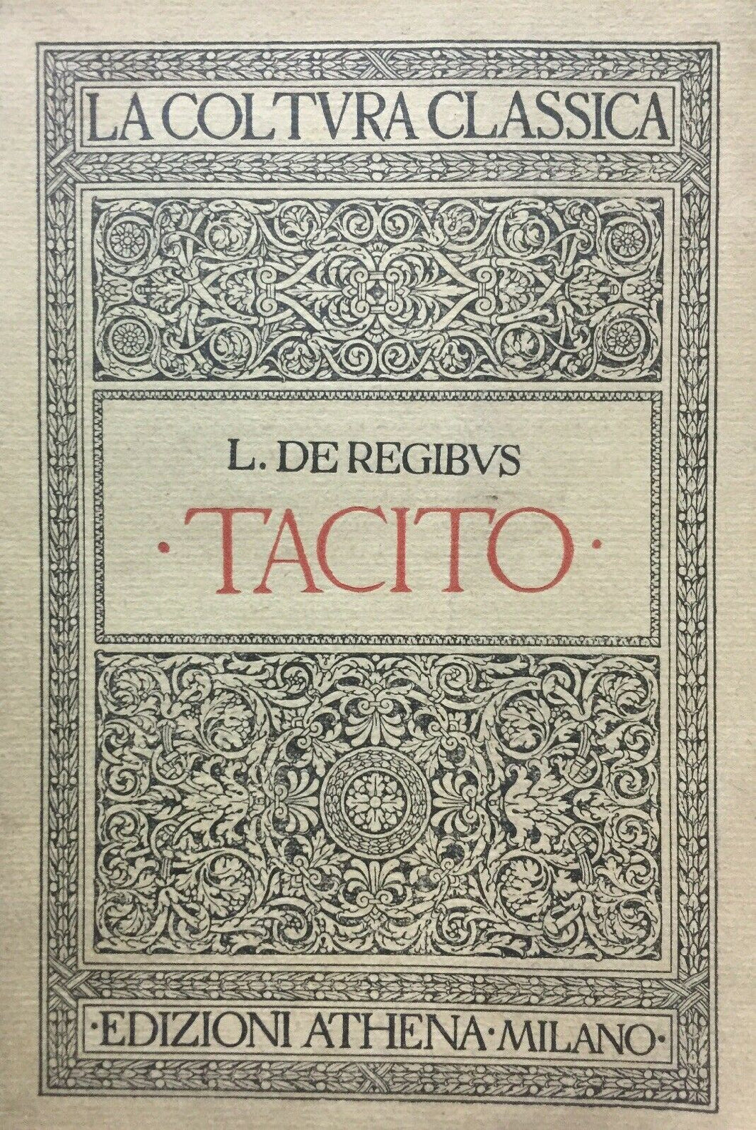 TACITO L. DE REGIBUS 1929 I390