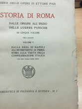 Carica l&#39;immagine nel visualizzatore di Gallery, STORIA DI ROMA VOL. V DALLA RESA DI NAPOLI ALLA CONF. ITALICA E. PAIS 1928  I390
