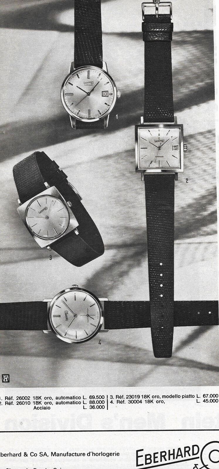 PUBBLICITA' ADVERTISING OROLOGI EBERHARD & CO. PU01