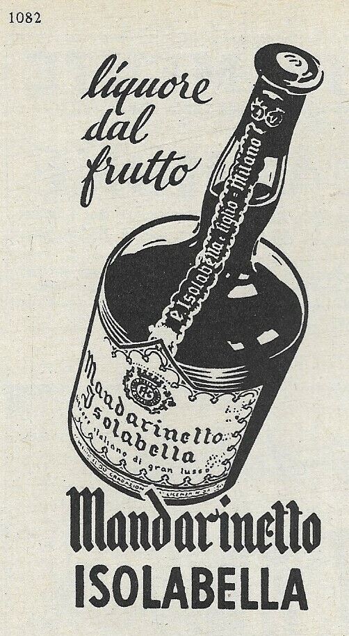 PUBBLICITA' ADVERTISING MANDARINETTO ISOLABELLA 1947 PU02