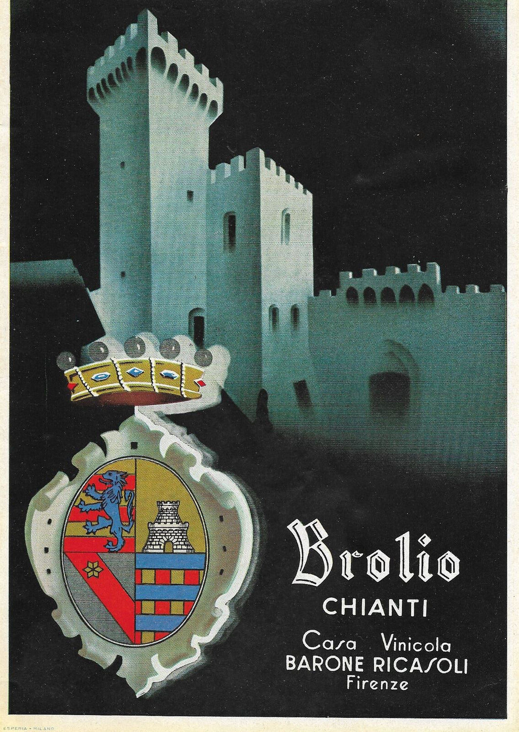 PUBBLICITA' ADVERTISING CHIANTI BROLIO 1936 PU02