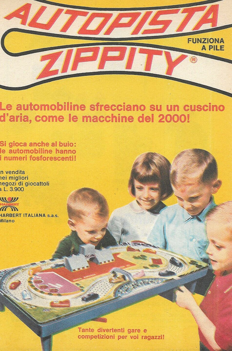 PUBBLICITA' ADVERTISING AUTOPISTA ZIPPITY HARBERT 1970 PU02