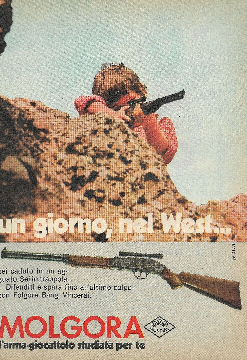 PUBBLICITA' ADVERTISING MOLGORA 1970 PU02