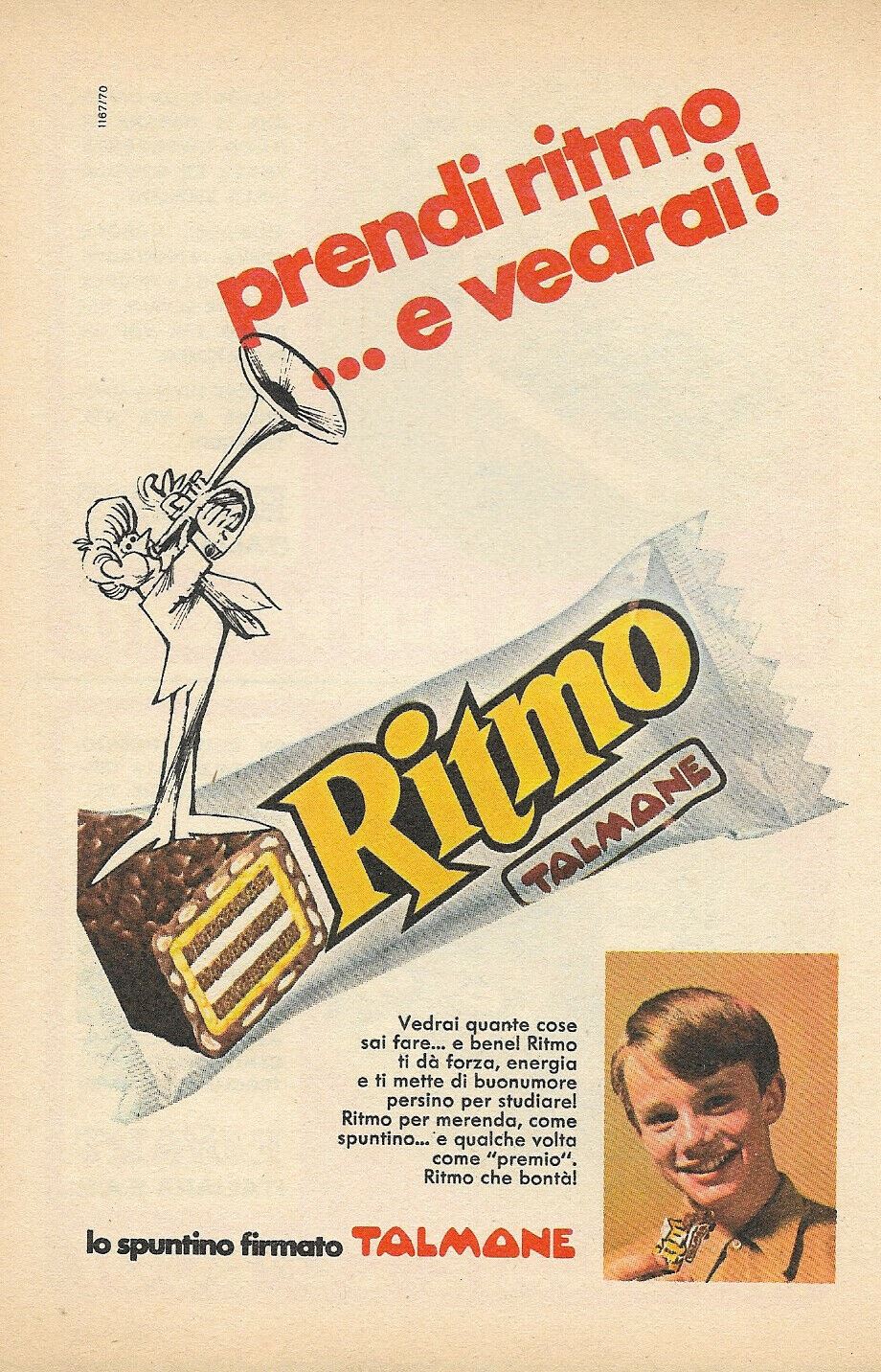 PUBBLICITA' ADVERTISING MERENDINA RITMO TALMONE 1970 PU02