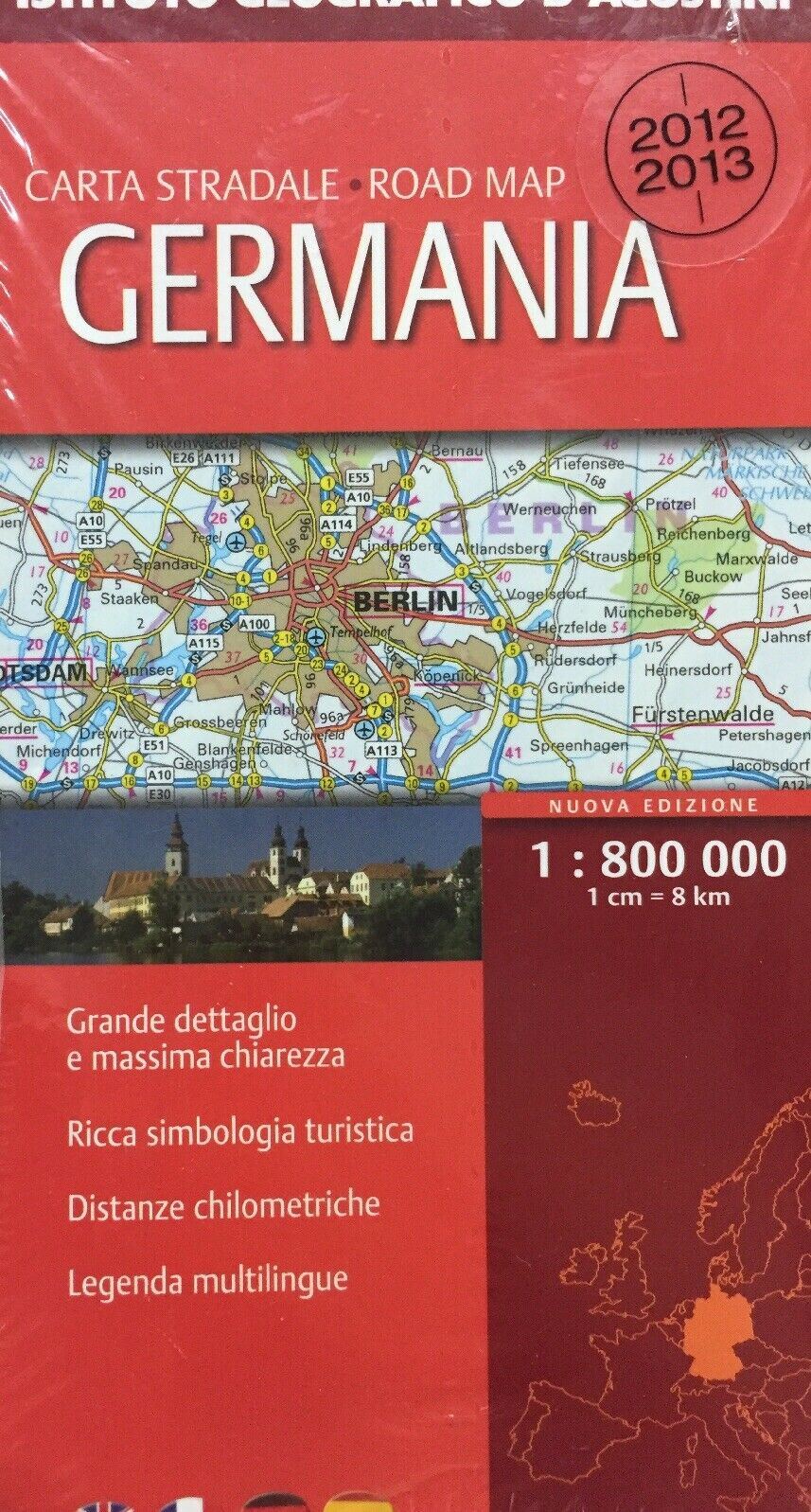 CARTA STRADALE GERMANIA 1:800.000 DE AGOSTINI (NUOVA) J228