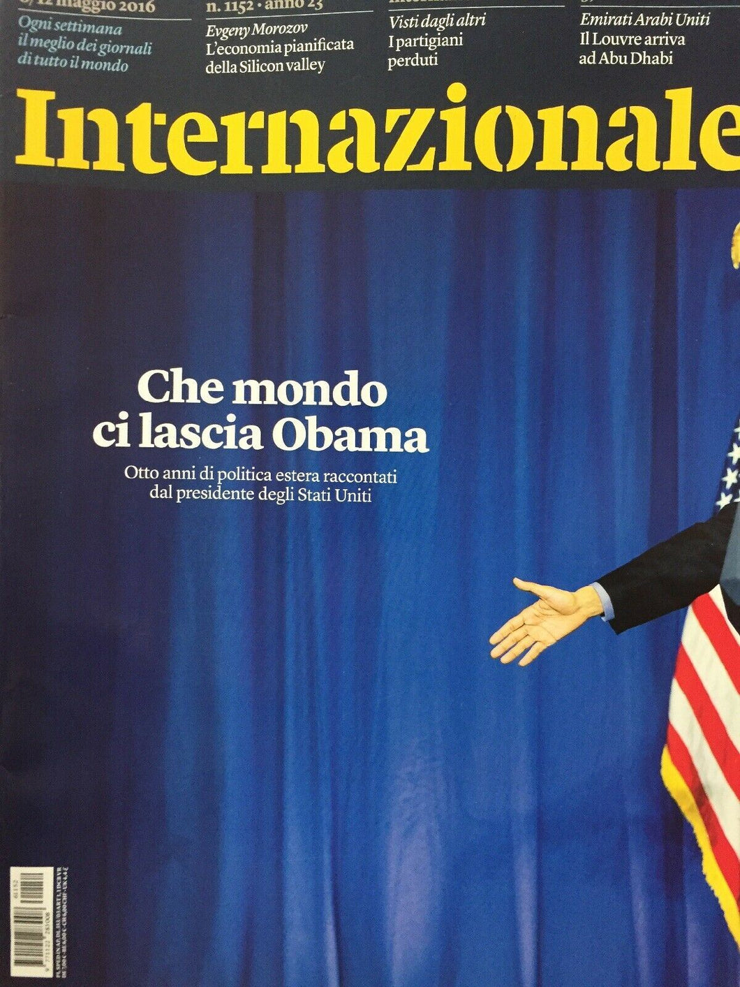 INTERNAZIONALE RIVISTA N.1152 CHE MONDO CI LASCIA OBAMA J562