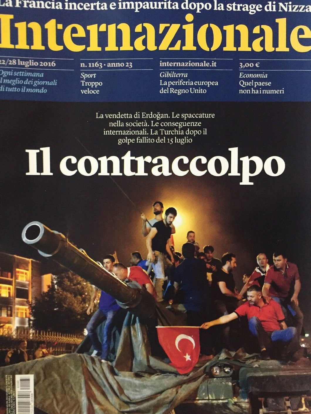 INTERNAZIONALE RIVISTA N.1163 IL CONTRACCOLPO IN TURCHIA  J579