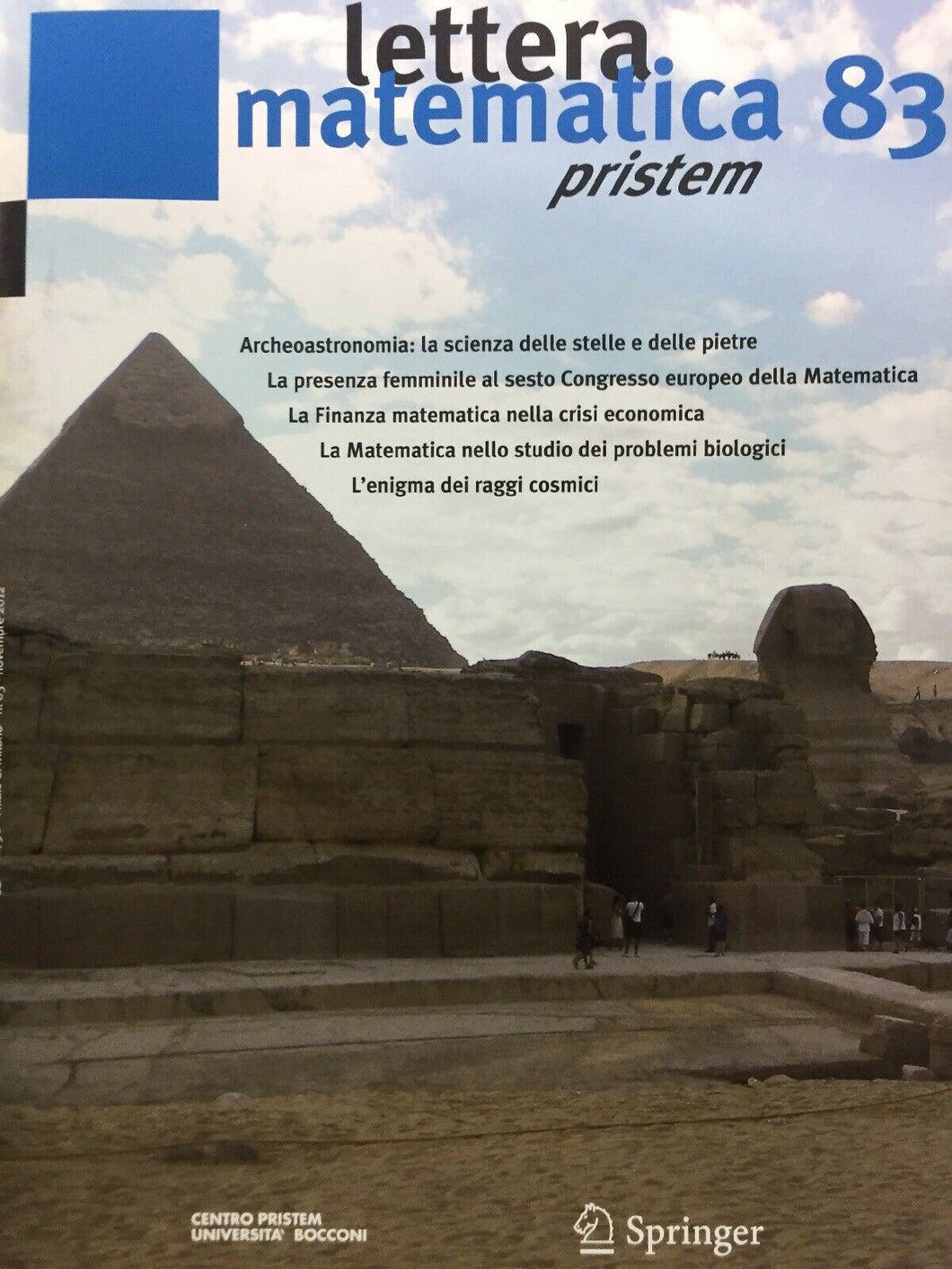 LETTERA MATEMATICA PRISTEM N.83 J587