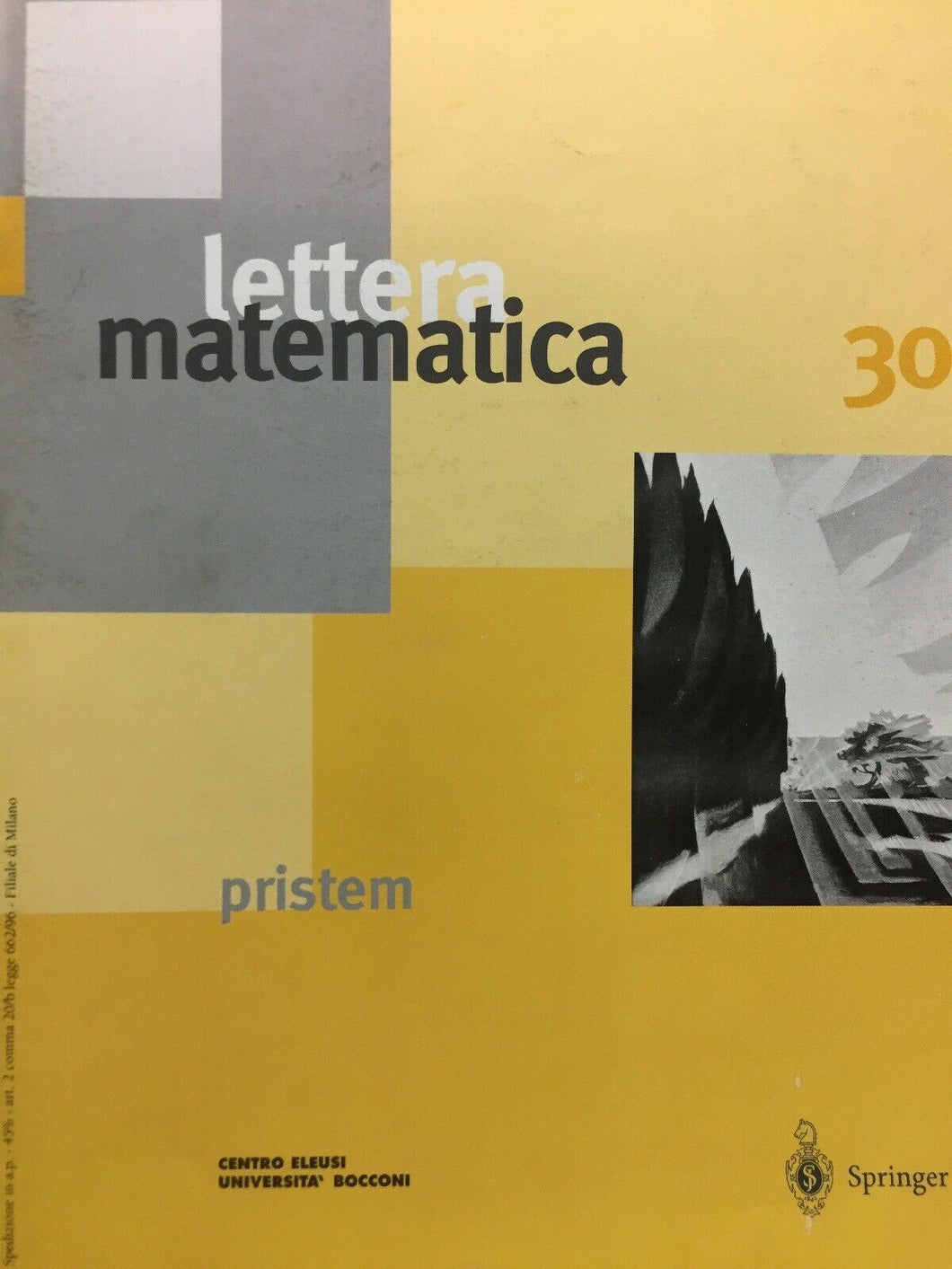 LETTERA MATEMATICA PRISTEM N.30 J590
