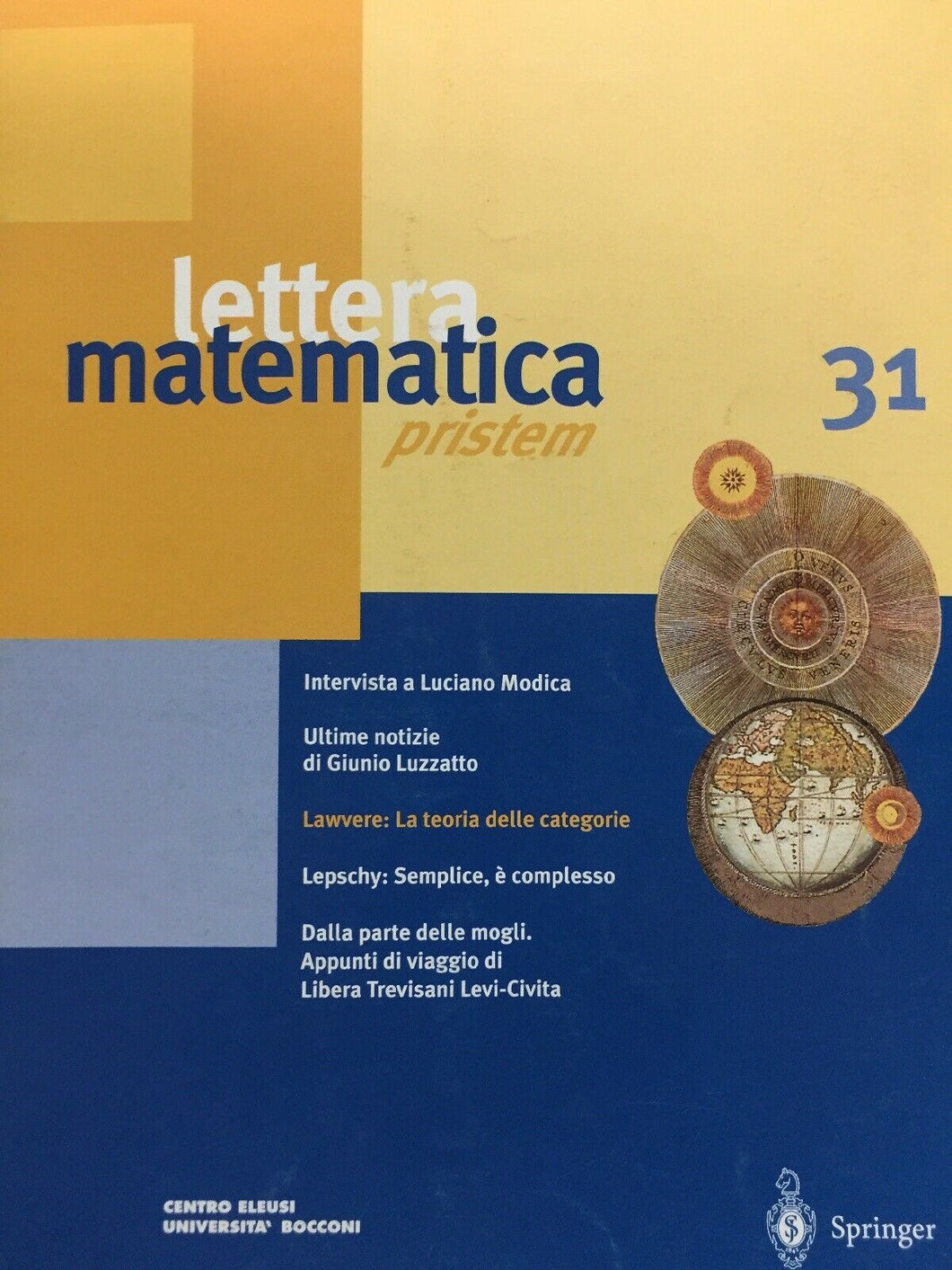 LETTERA MATEMATICA PRISTEM N.31 J590