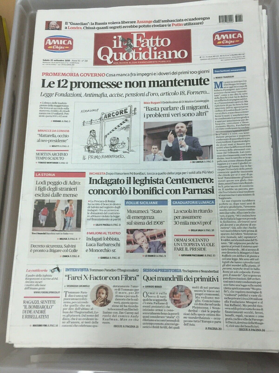 IL FATTO QUOTIDIANO ANNATA COMPLETA 2018 J625