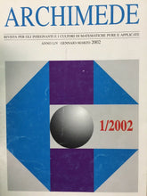 Carica l&#39;immagine nel visualizzatore di Gallery, ARCHIMEDE RIVISTA DI MATEMATICHE PURE E APPLICATE GENNAIO MARZO 2002 J695
