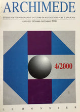 Carica l&#39;immagine nel visualizzatore di Gallery, ARCHIMEDE RIVISTA DI MATEMATICHE PURE E APPLICATE OTTOBRE DICEMBRE 2000 J733
